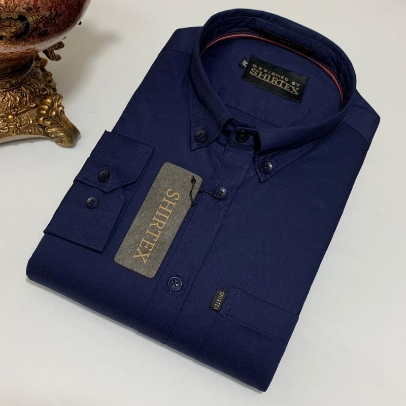 Blue Long Sleeve Casual Shirt for Men